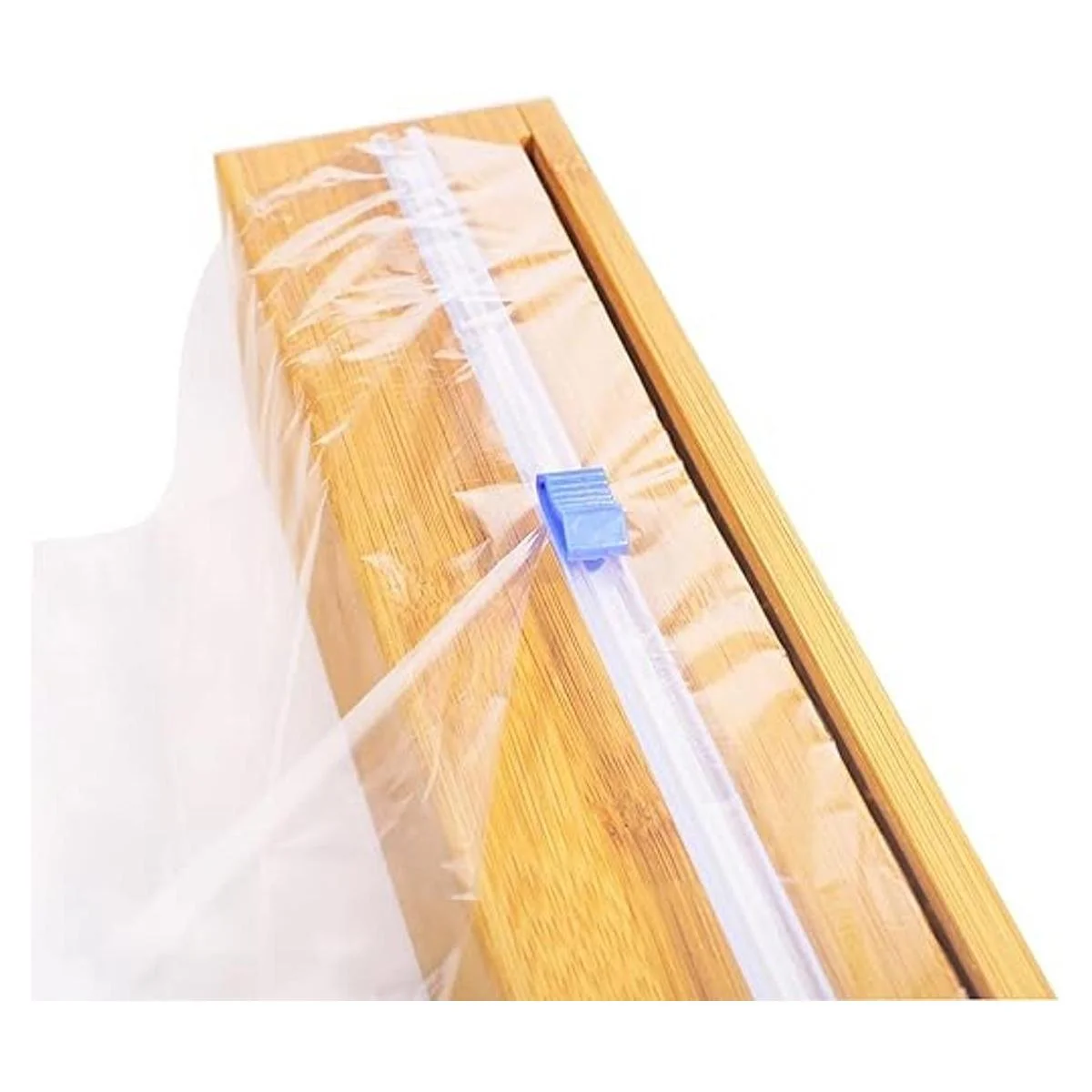 BoxThink Dispensador de plástico de madera de bambú con_3