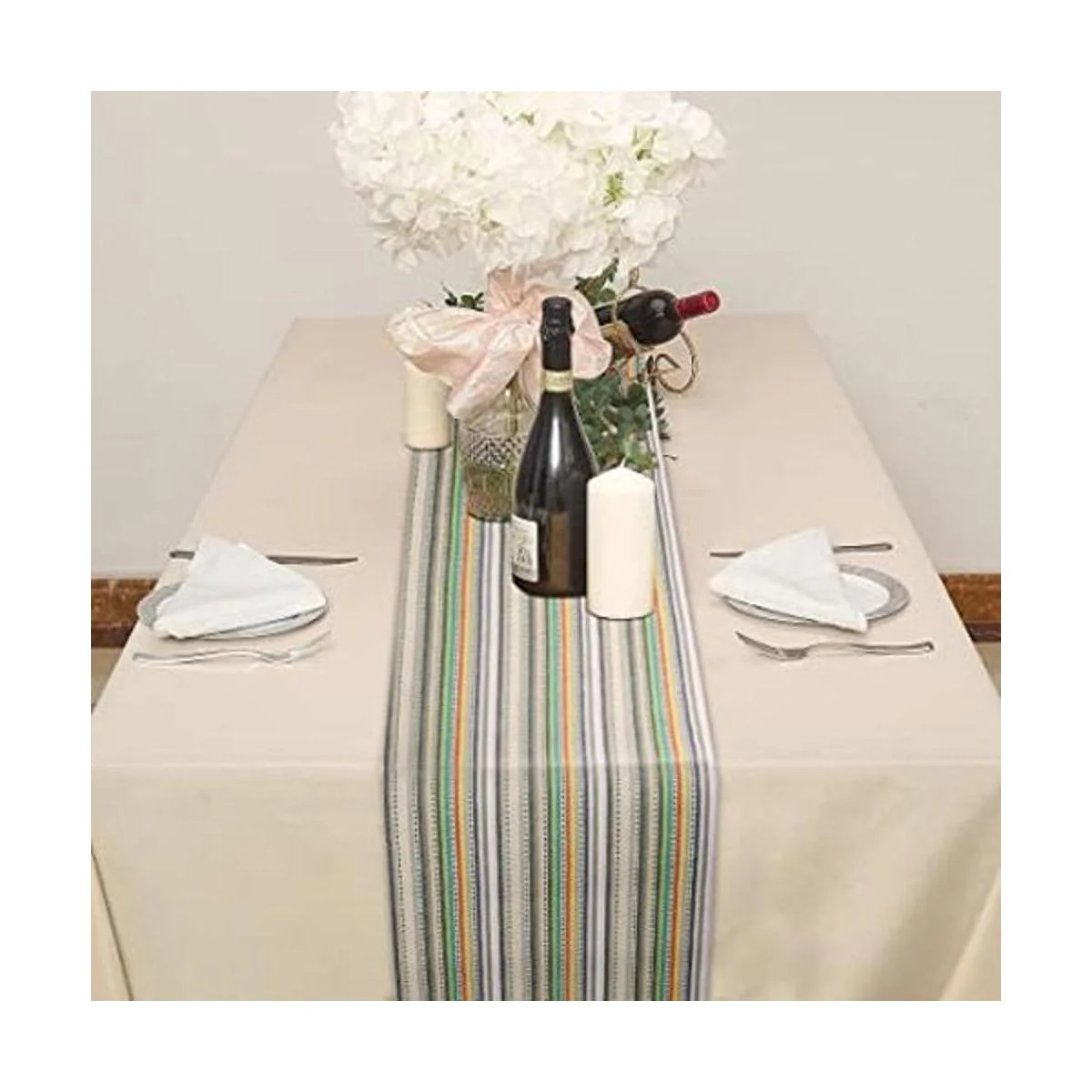 Urban Villa Camino de mesa 100 algodón fusionado con_1