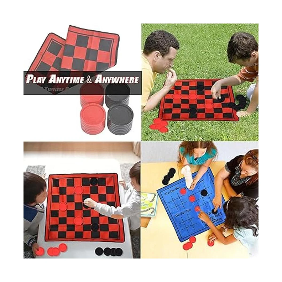 Win SPORTS Juego de juego de damas gigantes 3 en 1 punta_5