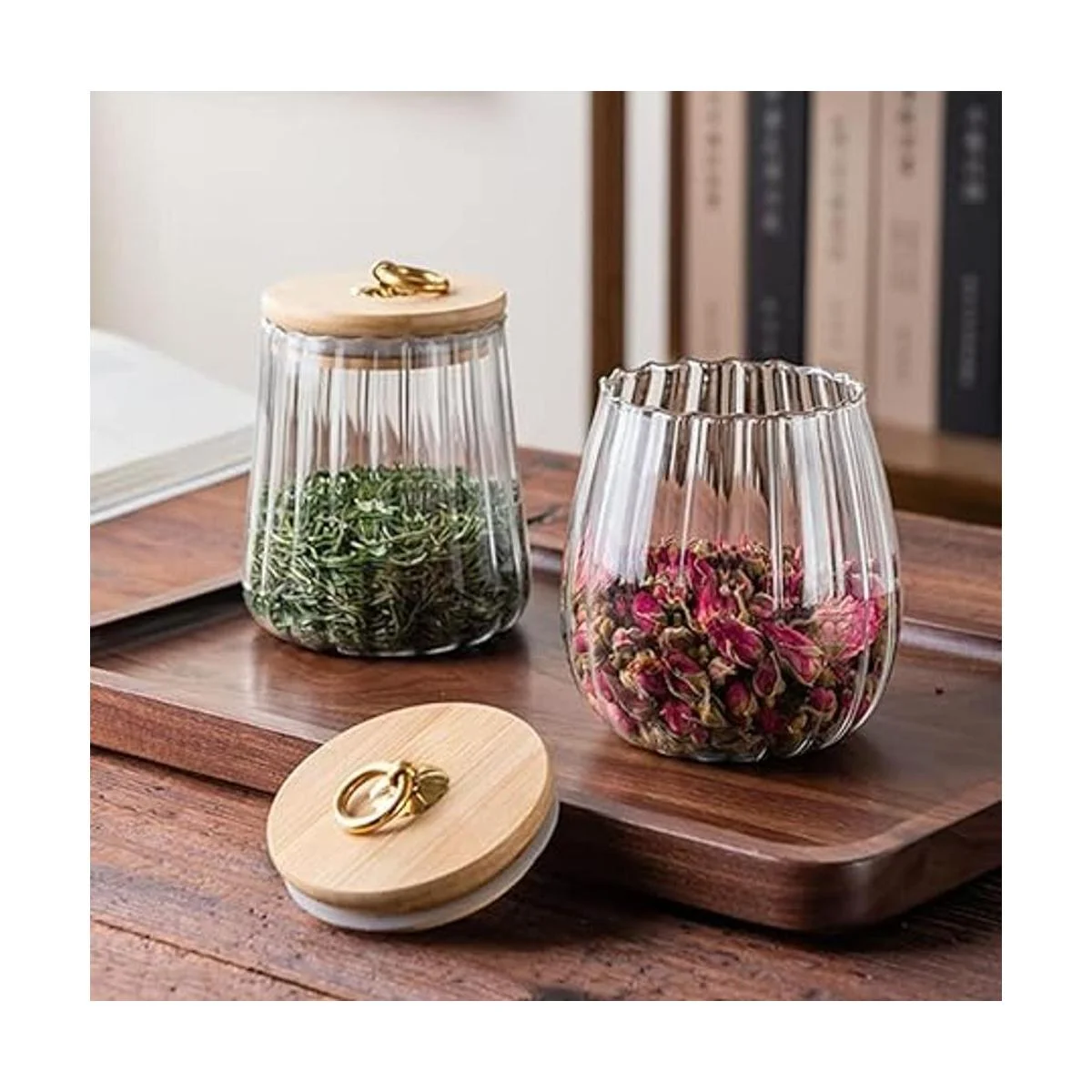 Juego de tarros de vidrio herméticos para almacenamiento_3