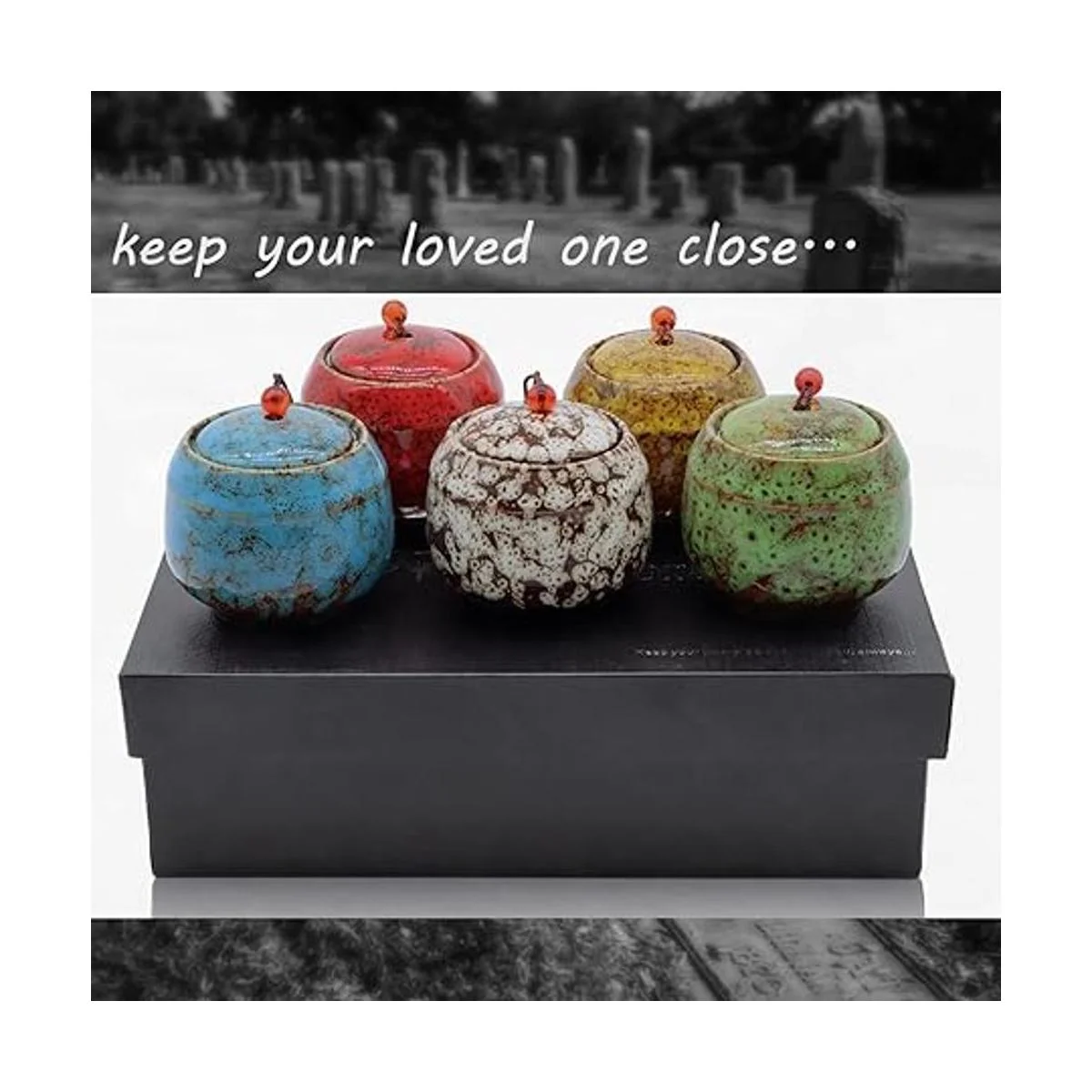 patscorai Urnas pequeñas para cenizas humanas juego de 5_4