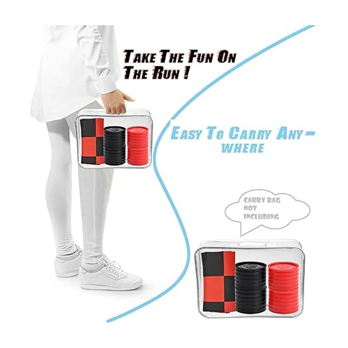 Win SPORTS Juego de juego de damas gigantes 3 en 1 punta_4