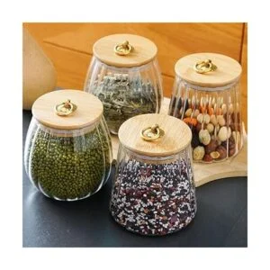 Juego de tarros de vidrio herméticos para almacenamiento_7