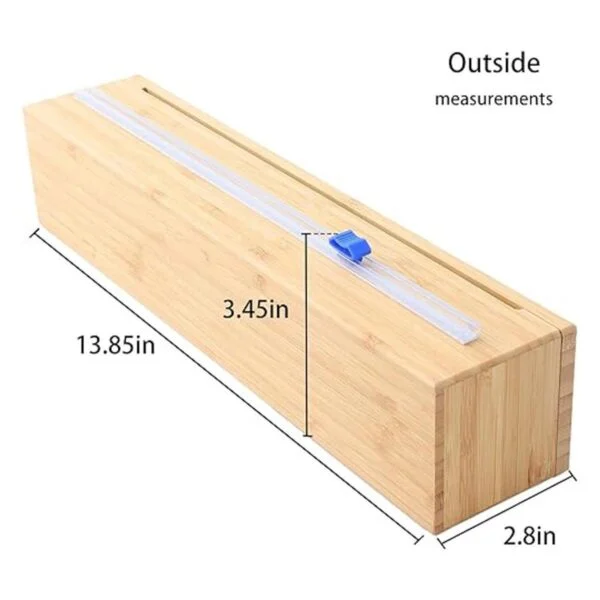 BoxThink Dispensador de plástico de madera de bambú con_6