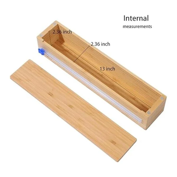 BoxThink Dispensador de plástico de madera de bambú con_5