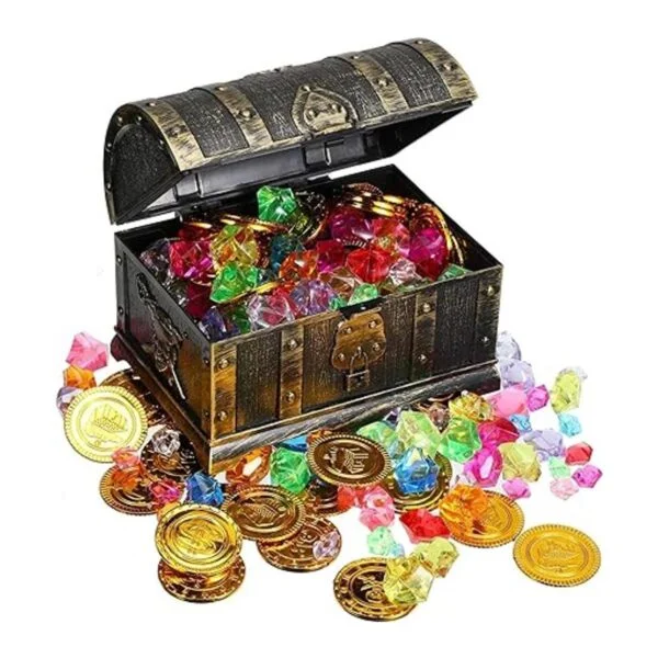 Enhon Caja de juguetes de 147 piezas de cofre del tesoro_6
