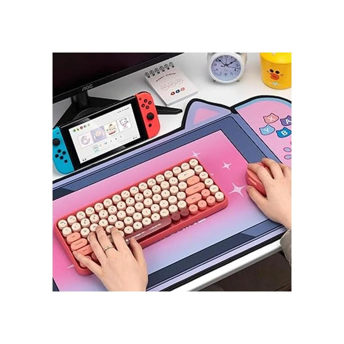 YOCORE Alfombrilla de mouse para orejas de gato base de_6