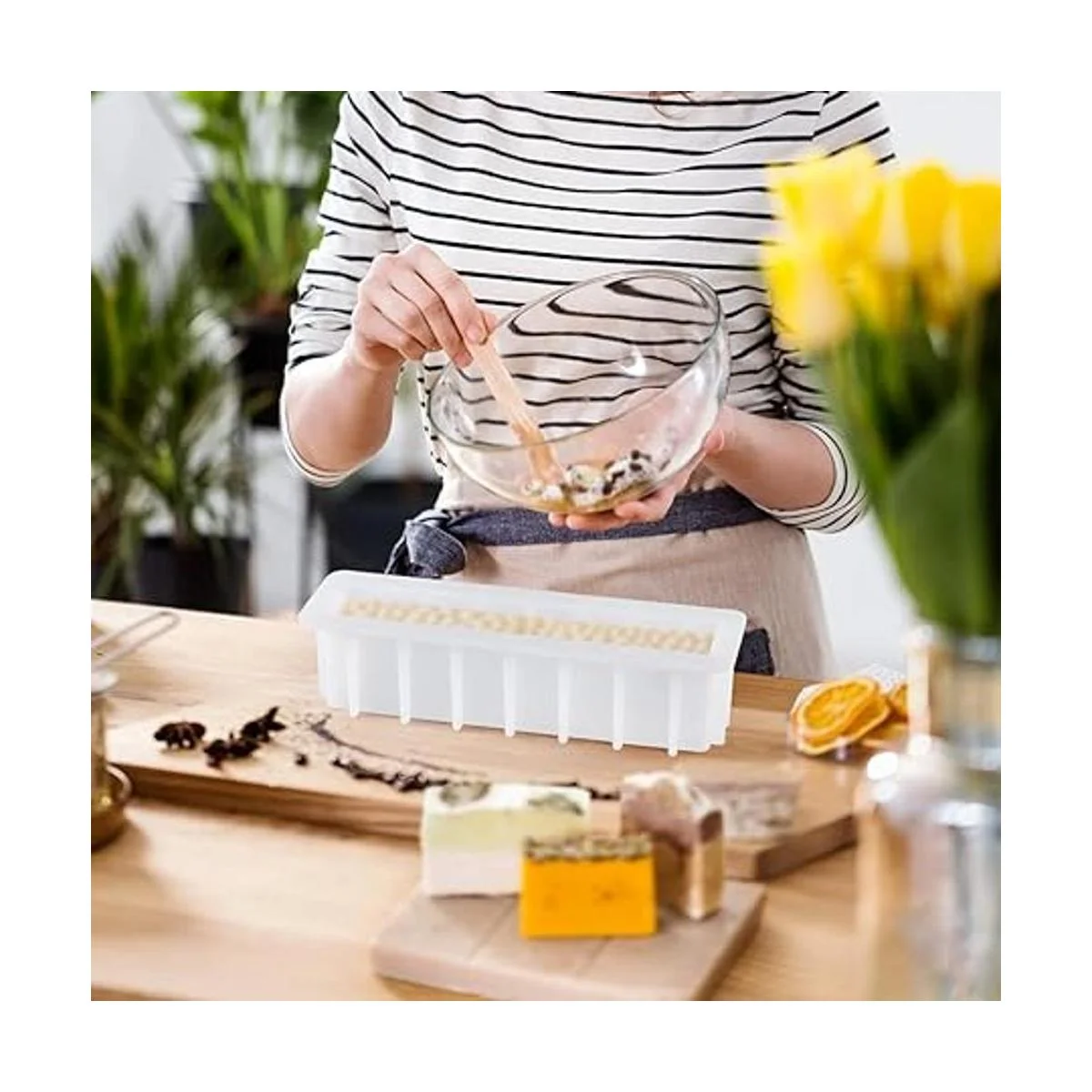 Sanbege Molde de jabón para pan molde rectangular grande_7