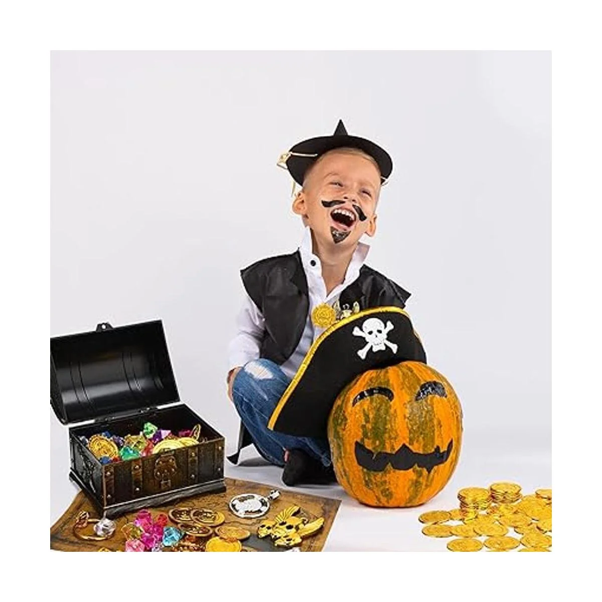 Enhon Caja de juguetes de 147 piezas de cofre del tesoro_5