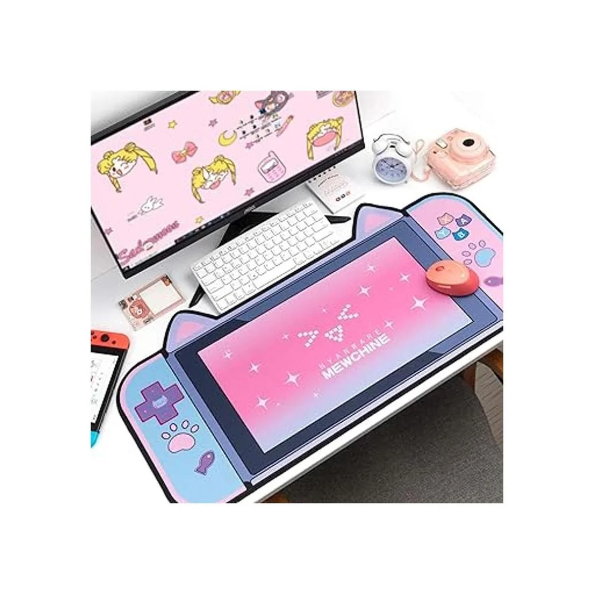 YOCORE Alfombrilla de mouse para orejas de gato base de_5