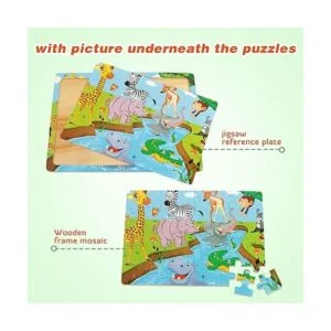SYNARRY Rompecabezas para niños de 4 a 8 años paquete de_4