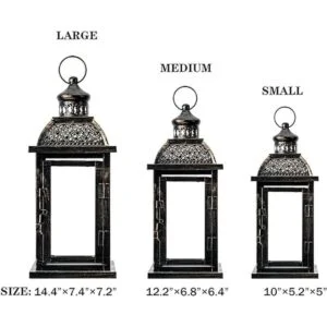 DECORKEY Farol decorativo grande de 14.4 pulgadas para_6
