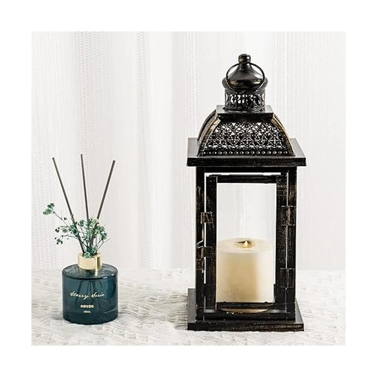 DECORKEY Farol decorativo grande de 14.4 pulgadas para_4