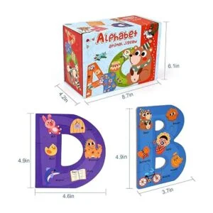 SYNARRY Rompecabezas de madera del alfabeto para niños de_2