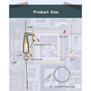 Kit para colgar cuadros Ganchos para riel de fotos con 6_7