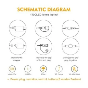 400 luces LED de carámbanos para exteriores 32.8 pies 75_2