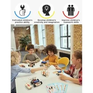 Kits de coche modelo STEM 5 en 1 proyectos STEM para_6