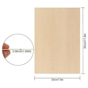 ABuff Hojas de madera de tilo 116 paquete de 20 hojas de_3