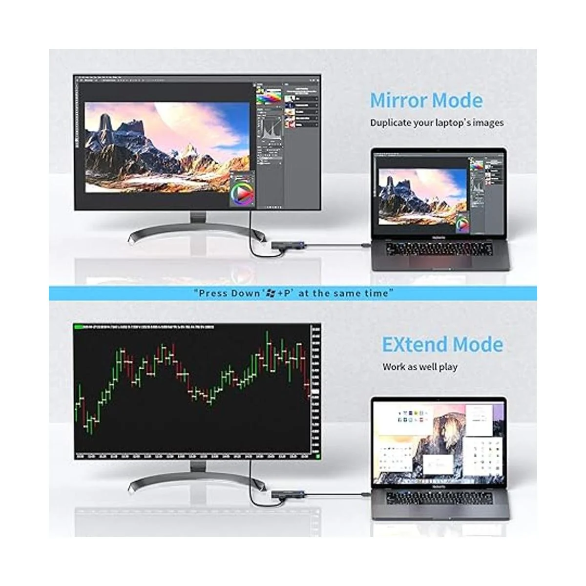 Adaptador USB a HDMI concentrador USB 5 en 1 3.0 con HDMI_6