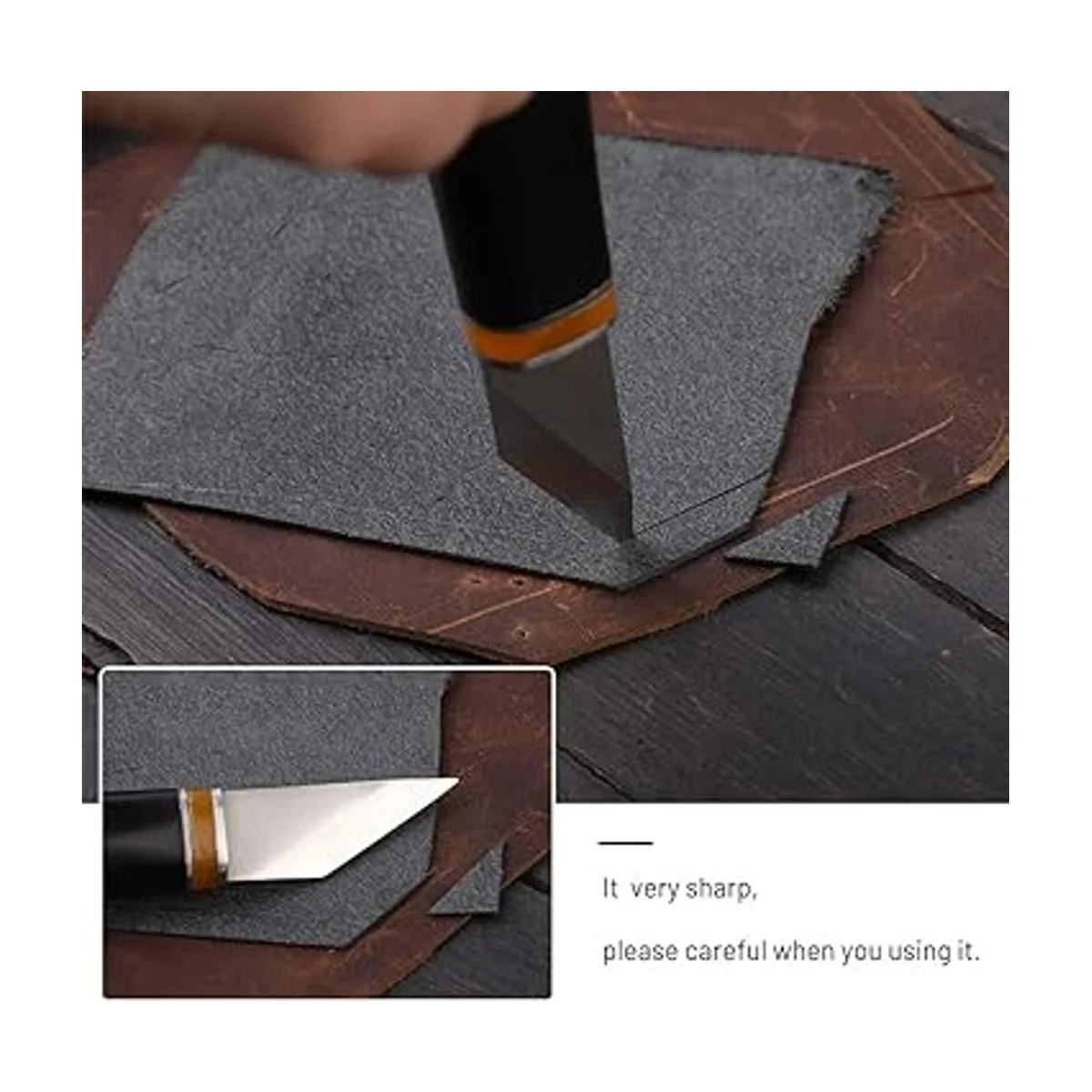 DIUDUS Cuchillo de corte de cuero con mango de madera_5