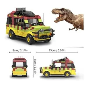 Bloques de construcción de automóviles Jurásicos juguetes_4