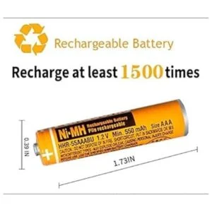 Paquete de 12 baterías recargables HHR55AAABU NIMH para_3