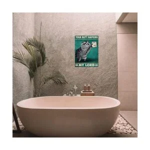 UNIYA Póster de inodoro divertido diseño de animales de_4