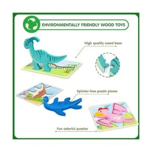 TOY Life Rompecabezas de dinosaurio para niños_5