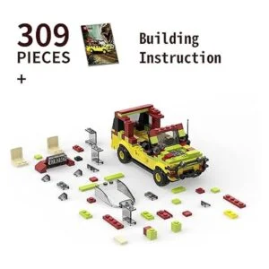 Bloques de construcción de automóviles Jurásicos juguetes_3