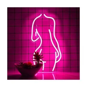 Señoras de neón con luces LED de noche conectadas por USB_3