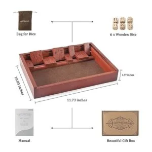 AMEROUS Juego de dados Shut The Box juego de matemáticas_5