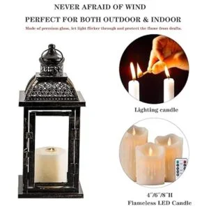 DECORKEY Farol decorativo grande de 14.4 pulgadas para_5