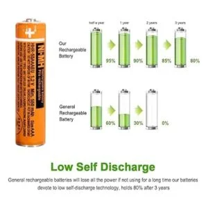 Paquete de 8 baterías recargables HHR55AAABU NIMH para_3