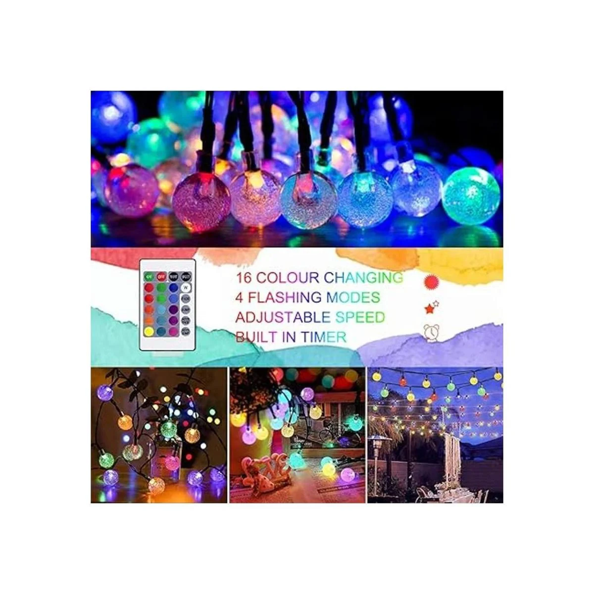 Metaku Guirnalda de luces para exteriores funciona con_3