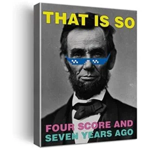 Divertida cita de Abraham Lincoln en lienzo para_1