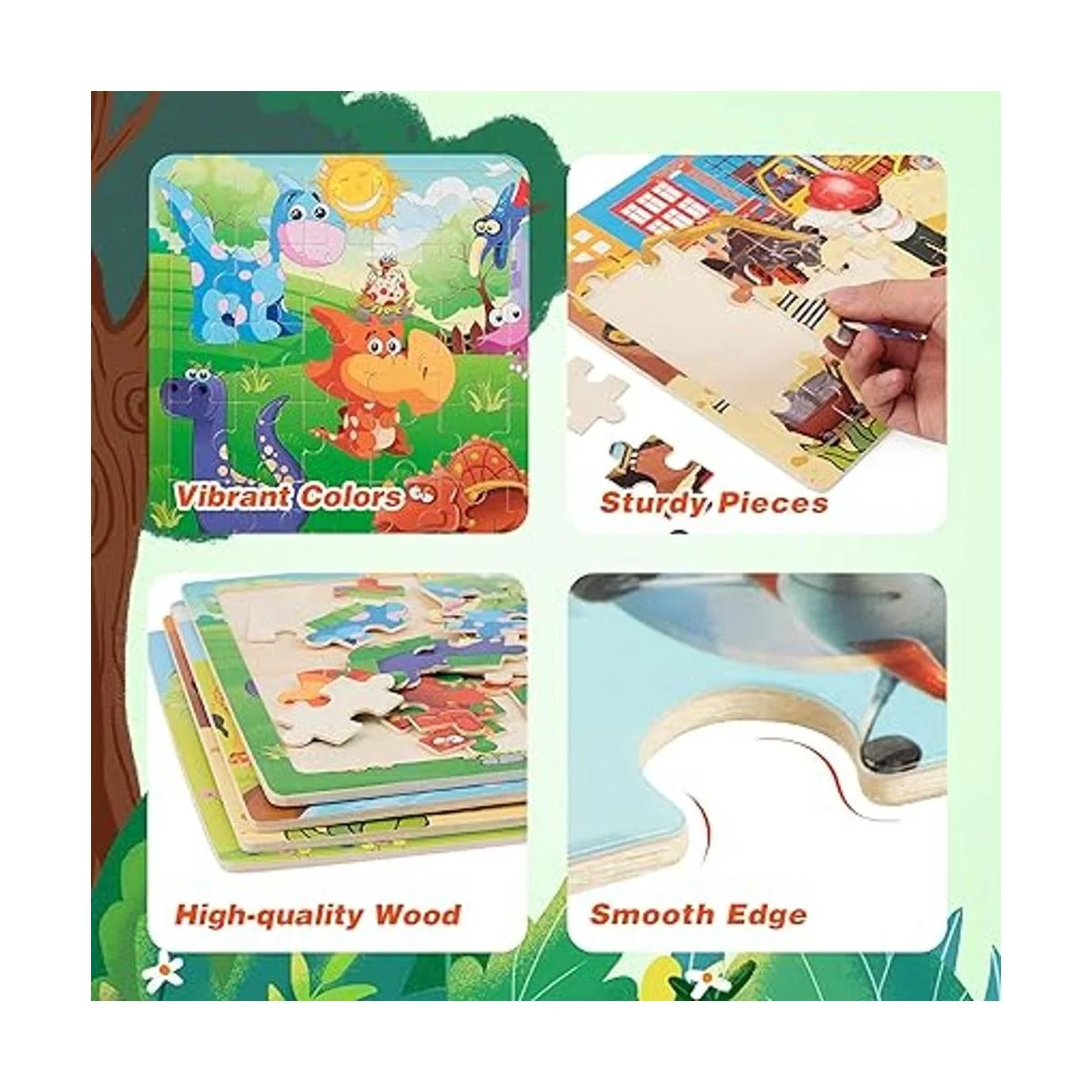 SYNARRY Rompecabezas para niños de 4 a 8 años paquete de_3
