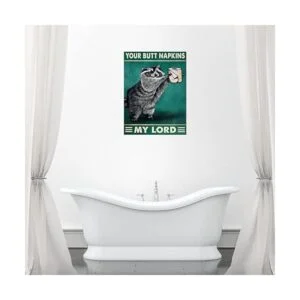 UNIYA Póster de inodoro divertido diseño de animales de_3