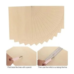 ABuff Hojas de madera de tilo 116 paquete de 20 hojas de_4