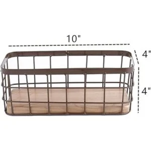 Dicunoy Juego de 2 cestas pequeñas de alambre cubos de_2