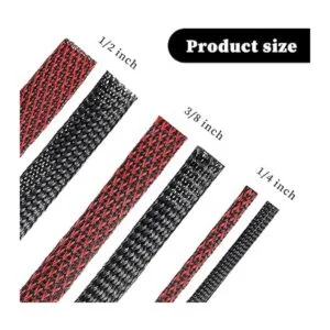 6 rollos de funda de cable trenzada de 16 pies con tubo_2