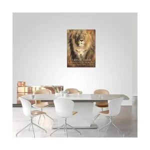 Lienzo enmarcado de león de Judá cordero de Dios_5