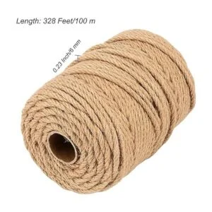 MUKCHAP Cuerda de yute artesanal de 14 pulgada x 328_2