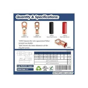 HerMia Paquete de 20 clavijas de cable UL resistentes de_3