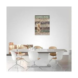 A Hunters Prayer Arte de pared de ciervo con frase en_5