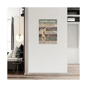 A Hunters Prayer Arte de pared de ciervo con frase en_4