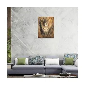 Lienzo enmarcado de león de Judá cordero de Dios_6