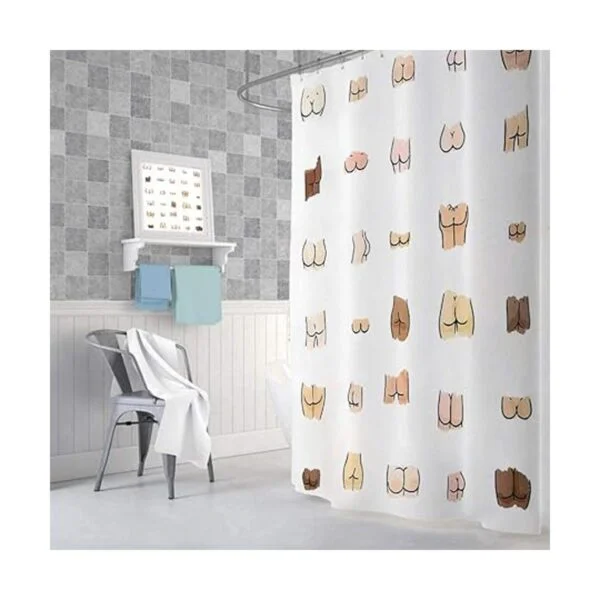 JAWO Divertida cortina de ducha para baño divertido juego_3