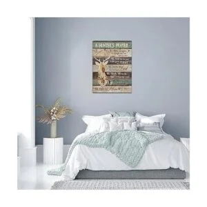 A Hunters Prayer Arte de pared de ciervo con frase en_7