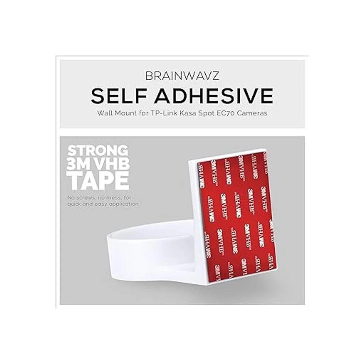 Brainwavz Soporte de pared sin tornillos para cámara de_5