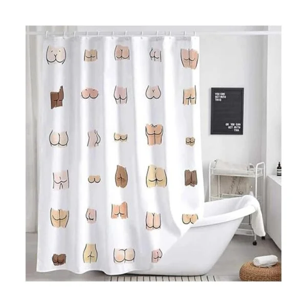 JAWO Divertida cortina de ducha para baño divertido juego_2
